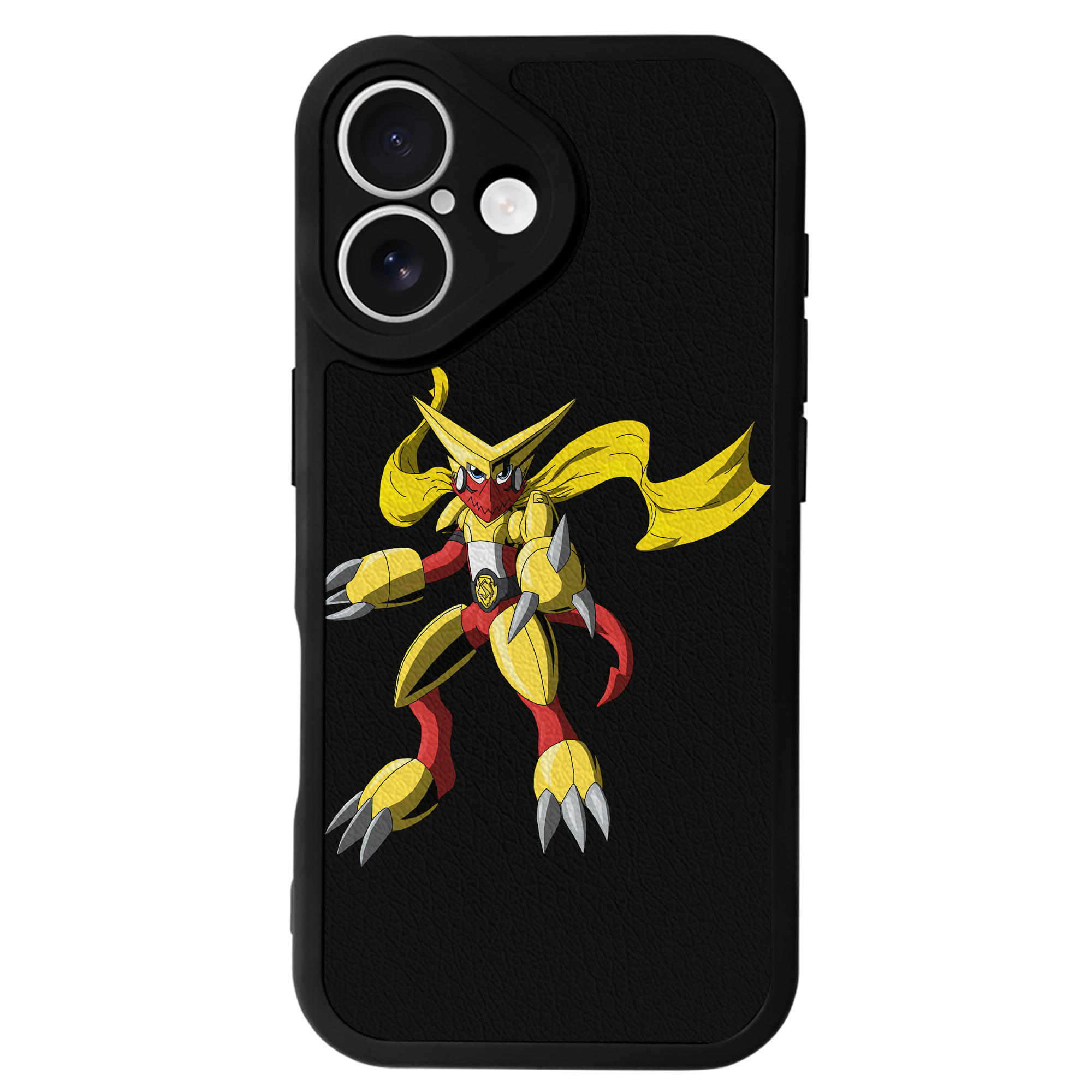 （画像用） Digimon デジタルモンスター/デジモン 【iPhone 16シリーズ対応】シリコンスマホケース（レザー調） 材質：シリコン